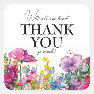 Thank you so much 🌻💗🌹 Meadow Blooms Collection Square Sticker