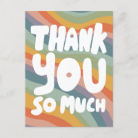 THANK YOU SO MUCH Muted Rainbow Stripes CUSTOM