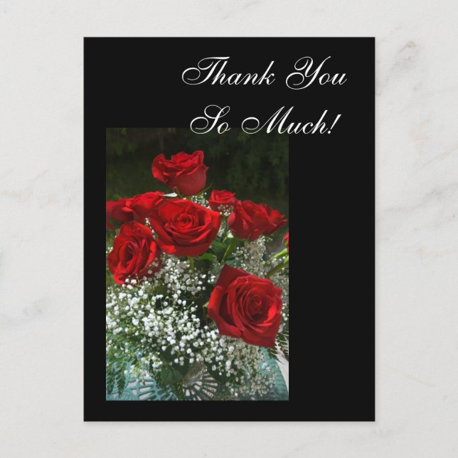 Thank You So Much! Postcard (Front)