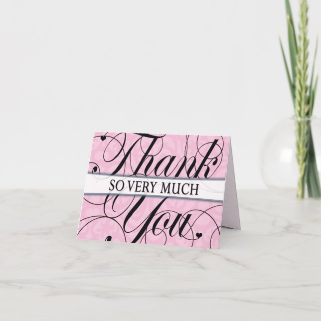 Thank you So Very Much Note Card (Front)