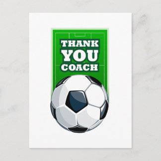 thank you soccer coach postcard