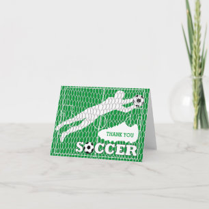 Thank You Soccer Field Shoes Goal Greeting Card
