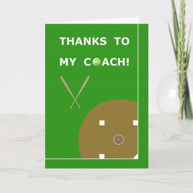Thank You Softball Coach Greeting Cards & Gifts (Front)