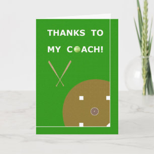 Thank You Softball Coach Greeting Cards & Gifts