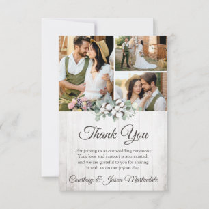 Thank You Southern Cotton Country Wedding Card