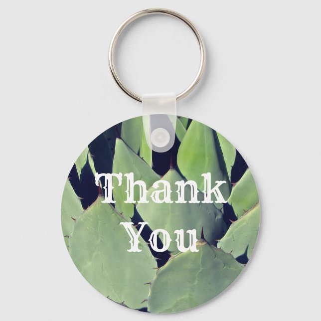 Thank You Southwestern Style Agave Appreciation Key Ring (Front)