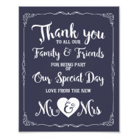 thank you special day wedding sign
