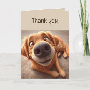 Thank you Special Friend Fun Silly Dog Card
