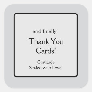 Thank You Square Sticker