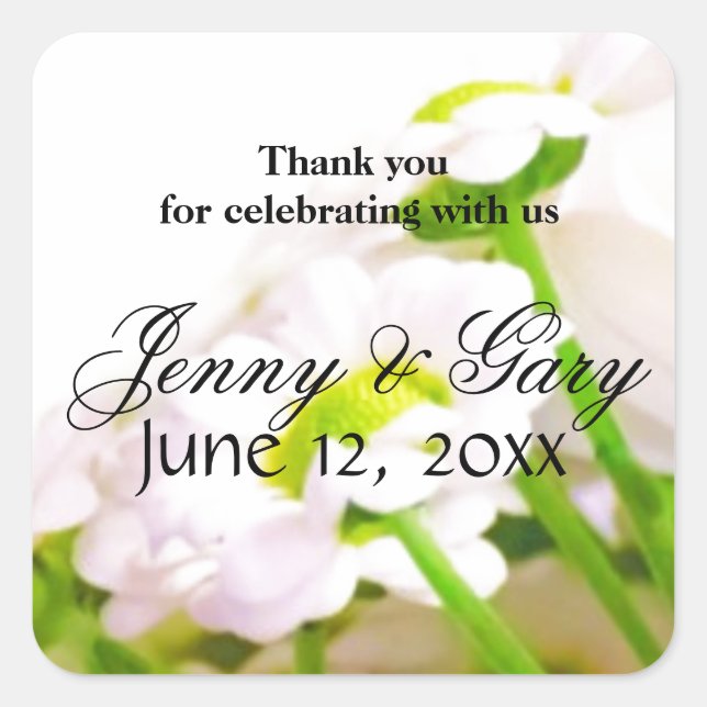 Thank You Square Sticker (Front)