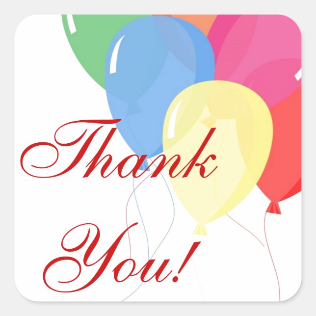 Thank You Square Sticker (Front)