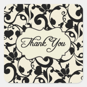 Thank you square sticker