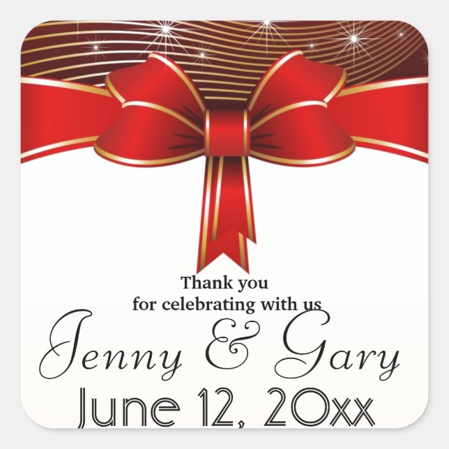 Thank You Square Sticker (Front)