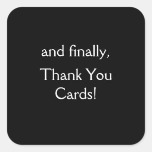 Thank You Square Sticker