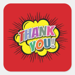 Thank You Square Sticker