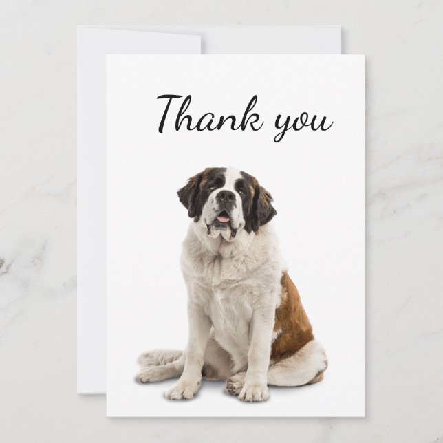 Thank You St. Bernard Dog Pet Animal  (Front)