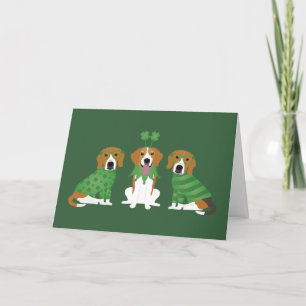 Thank You St Patricks Day Beagle Dogs Card