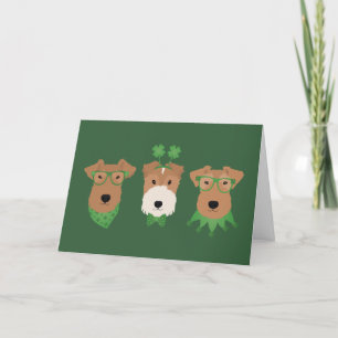 Thank You St Patricks Day Welsh Terrier Dogs Card