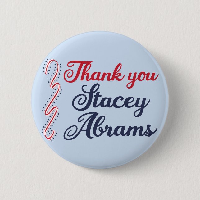 Thank You Stacey Abrams 6 Cm Round Badge (Front)