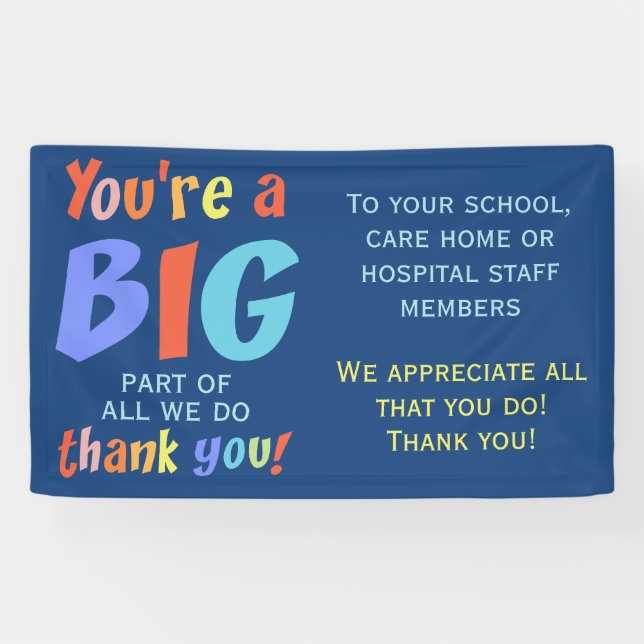 Thank You Staff Employee Appreciation Banner (Horizontal)