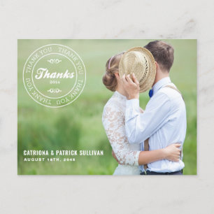 THANK YOU STAMP 2014   WEDDING THANK YOU POSTCARD