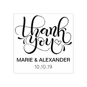 Thank you stamp - Wedding - Engagement party favou