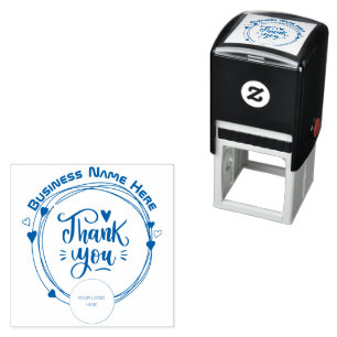 Thank You Stamp with Custom Business Name and Logo