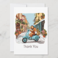 Thank You Standard Poodle Dog Riding Scooter