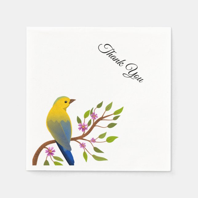 Thank You Star Pastel Gradient Party Paper Napkins (Front)