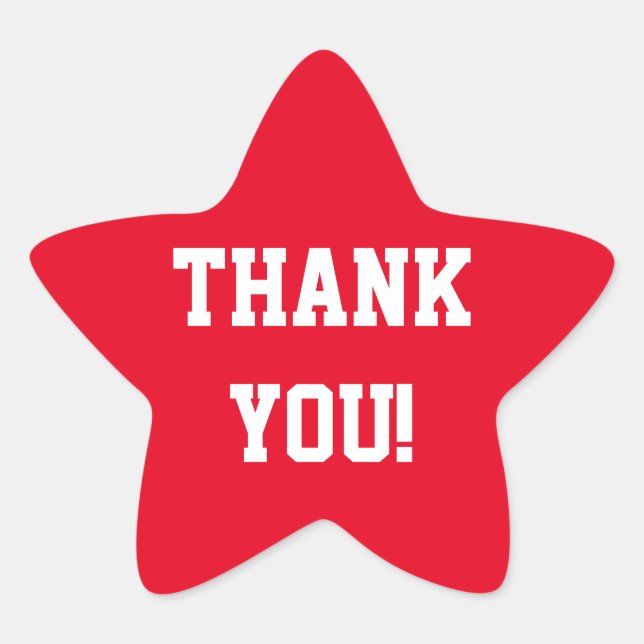Thank You Star Sticker (Front)