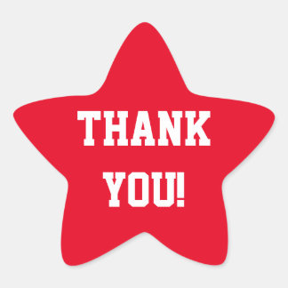 Thank You Star Sticker