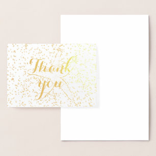 Thank You Starfish Sprinkles Stylish Beach Trendy Foil Card