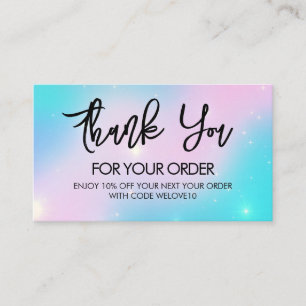 Thank you Stars Trendy Business Card