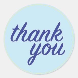 Thank You Sticker - Blue