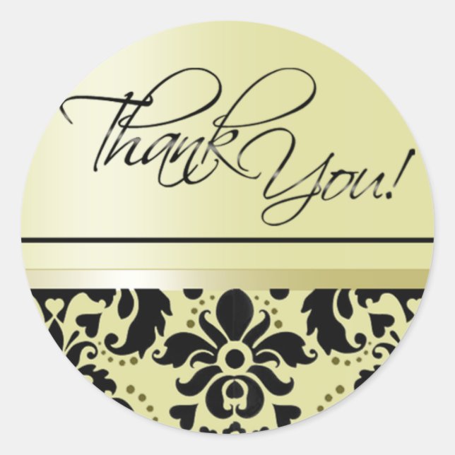 Thank You Sticker (Chaucer/champagne) (Front)