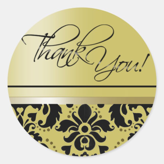Thank You Sticker (Chaucer/golden black) (Front)