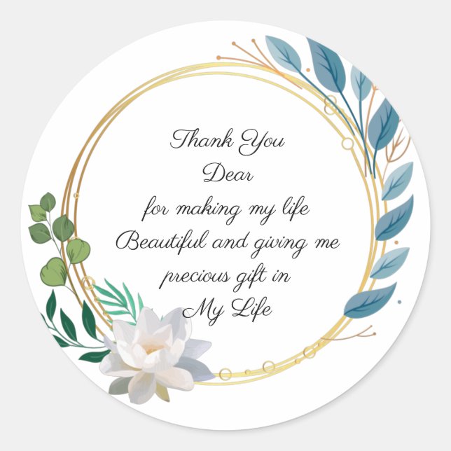 Thank You sticker design  (Front)