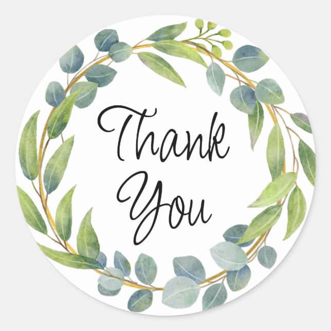 Thank you sticker, envelope seals  (Front)