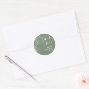Thank You sticker for bride shower.