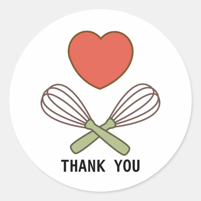 Thank you Sticker for Cooks and Bakers (Front)