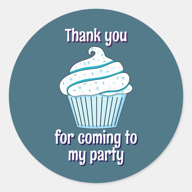 Thank you sticker for Party Bags (Front)