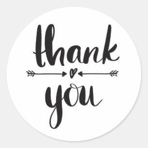 Thank you sticker Hand lettered