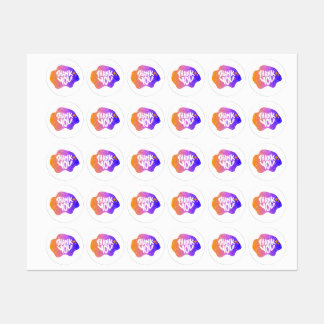 Thank You Sticker – Hand Lettering Gradient Style