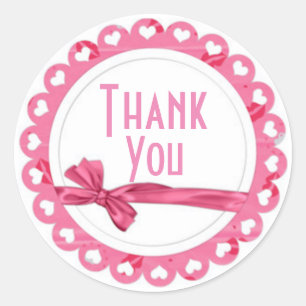 Thank You/Sticker-Hearts Classic Round Sticker