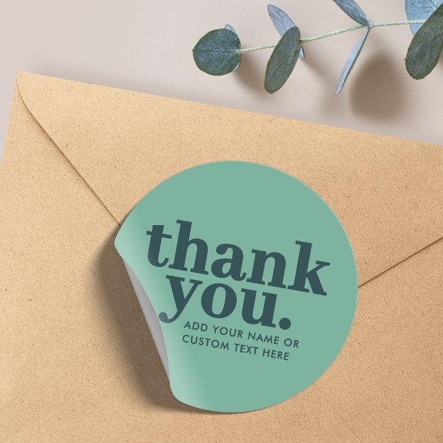 Thank you Sticker | Modern Green Retro (Creator Uploaded)