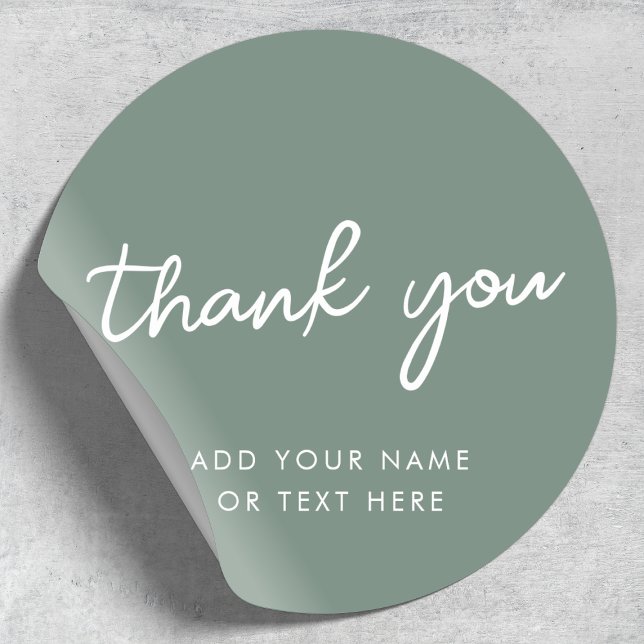 Thank you Sticker | Modern Sage Green (Creator Uploaded)