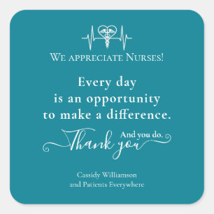 Thank You Sticker Patient to Nurse Personalised