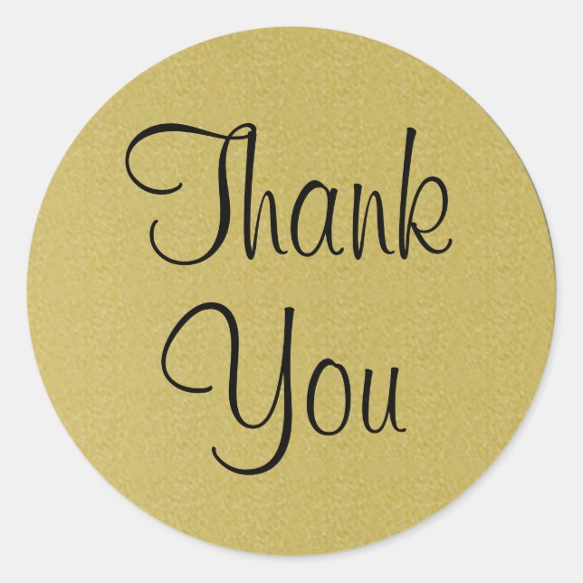 Thank You Sticker/Seal Classic Round Sticker (Front)