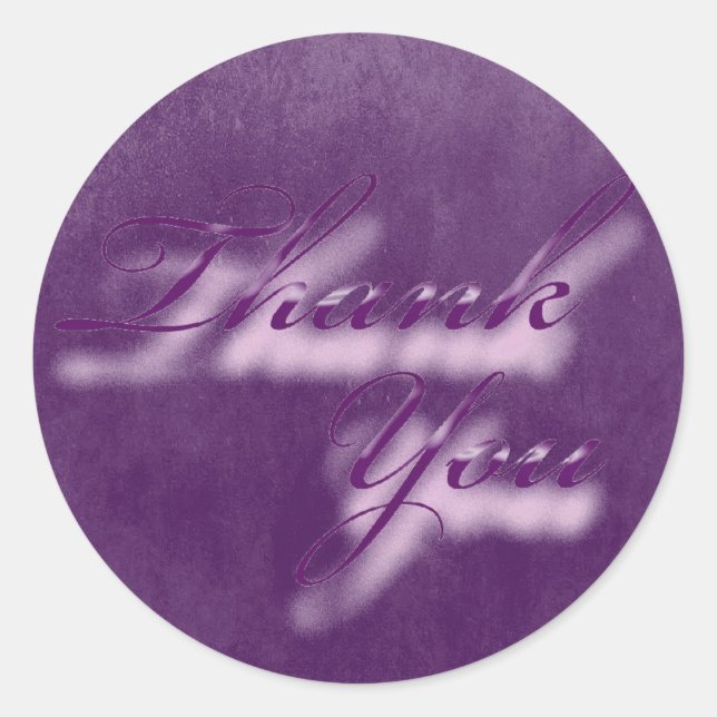 Thank You Sticker/Seal Classic Round Sticker (Front)