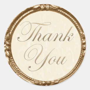 Thank You Sticker/Seal Classic Round Sticker